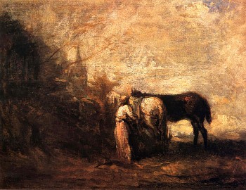 Jean Baptiste Camille Corot -&nbsp;Les Chevaux de Wouvermans, 1872-74
