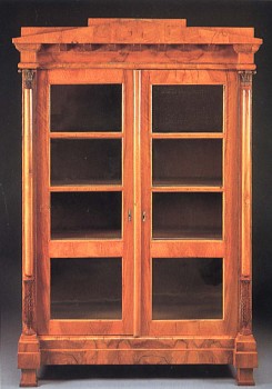 19th Century AUSTRIAN -&nbsp;Biedermeier Black Walnut Bookcase, 1800-1825