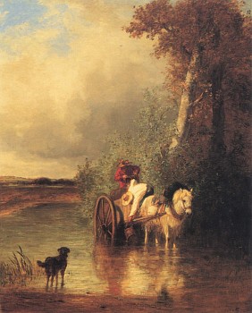 Work:&nbsp;Constant Troyon Field Workers Near a Stream, ca. 1849