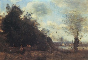 Jean Baptiste Camille Corot -&nbsp;Les Pr&eacute;s au Vieux Saule, 1870-73